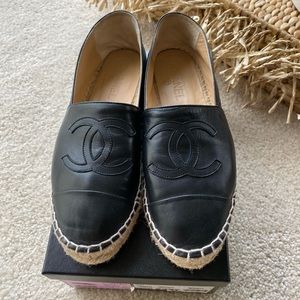 Chanel lambskin Espadrille size 38